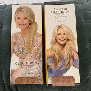 HairUWear Clip-In Ponytail & 21in Extension Set - Medium Golden Blonde